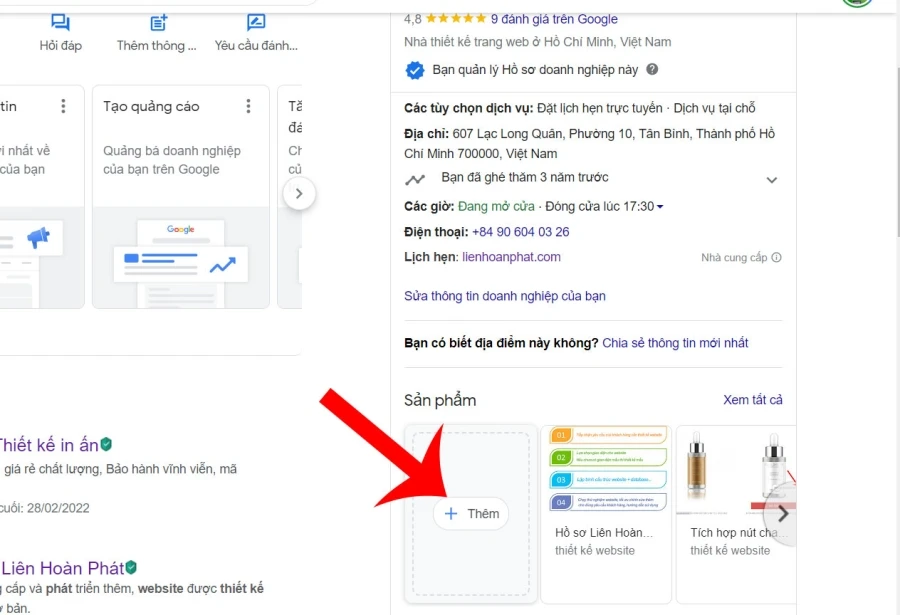 cập nhật sự kiên và nôi dung cho doanh nghiệp trên google map