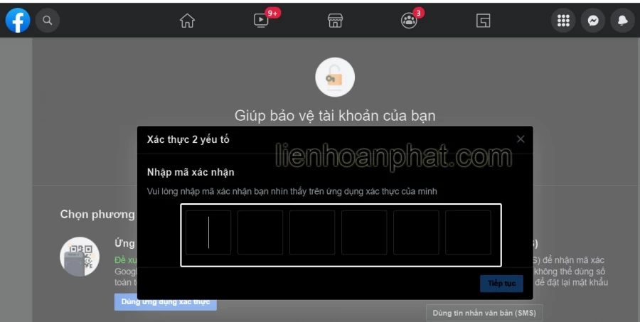 cài đặt google authenticator cho facebook