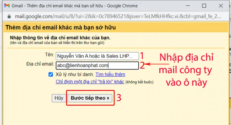 dùng gmail để gửi và nhận mail outlook