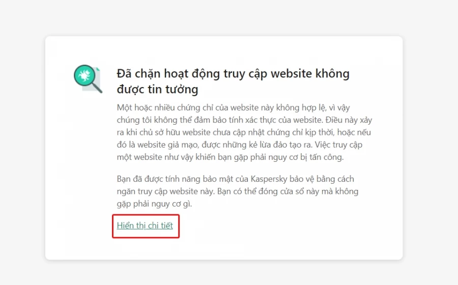 lỗi không truy cập được web do thiếu SSL
