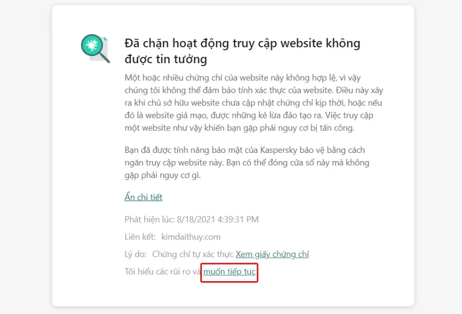 lỗi không truy cập được web do thiếu SSL