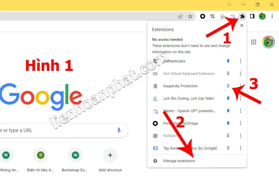 ghim plugin trên thanh công cụ