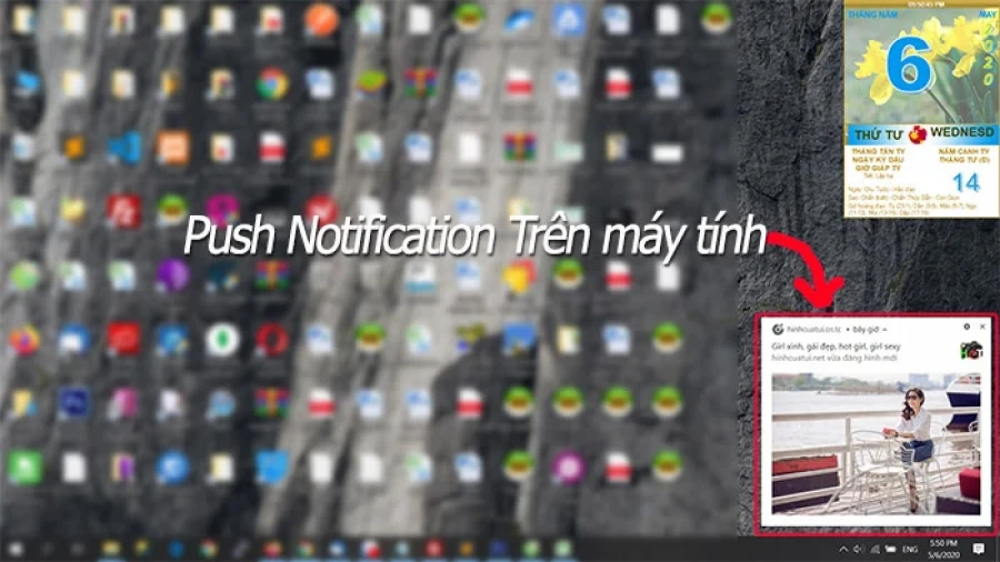 Push Notification laptop