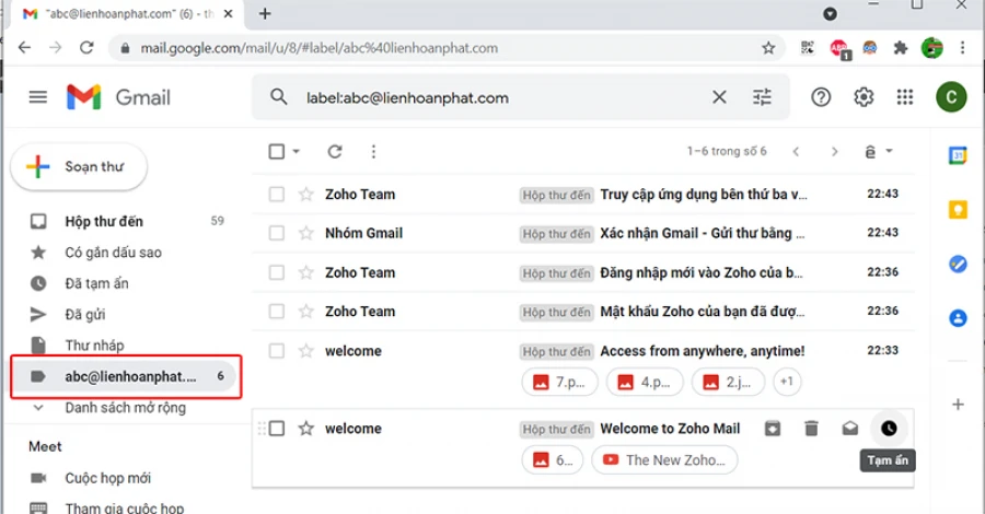 dùng mail outlook trên gmail