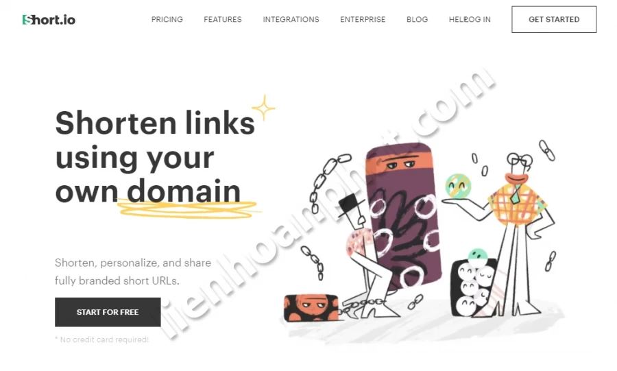 rút gọn liên kết short.io