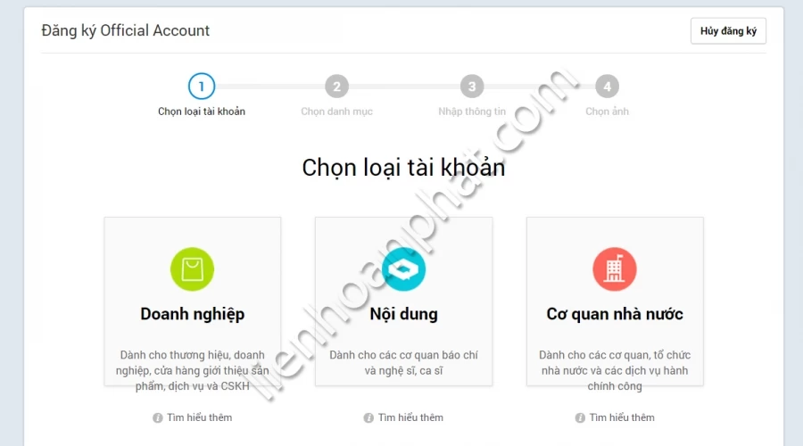 các loại tài khoản zalo OA