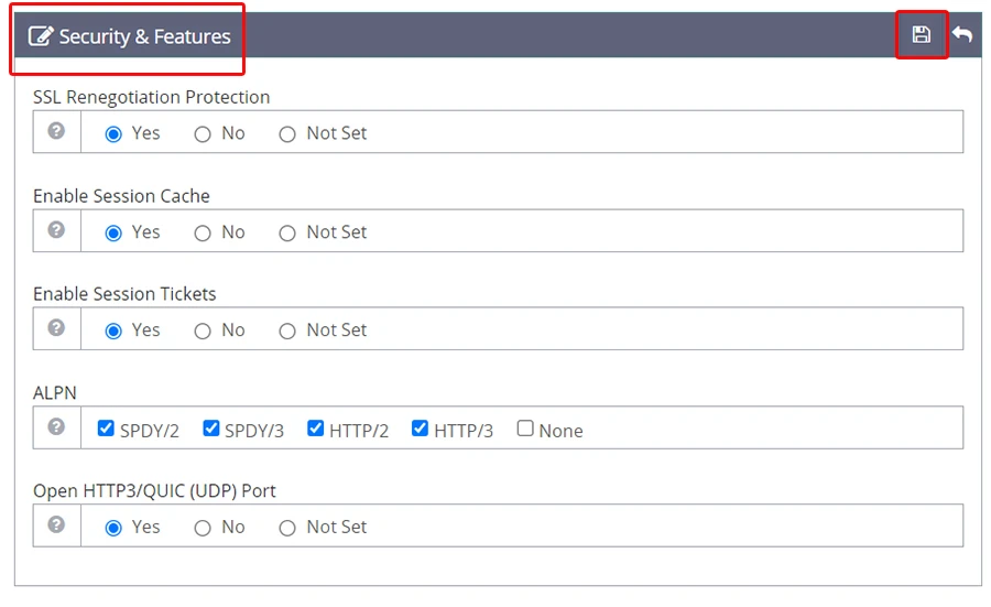 kích hoạt http 3 quic openlitespeed