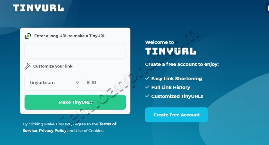 rút gon liên kết tinyurl.com